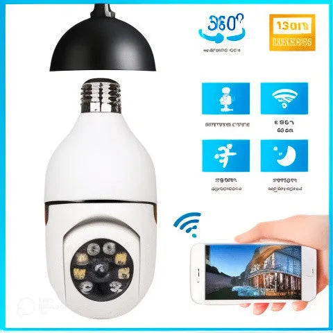 WIFI PTZ Bulb Camera – v380 pro Camera