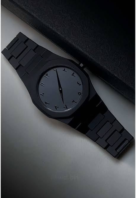 Arabic Aura Watch Quartz Machine Corbon Fibre Light weight With Arabic Dial