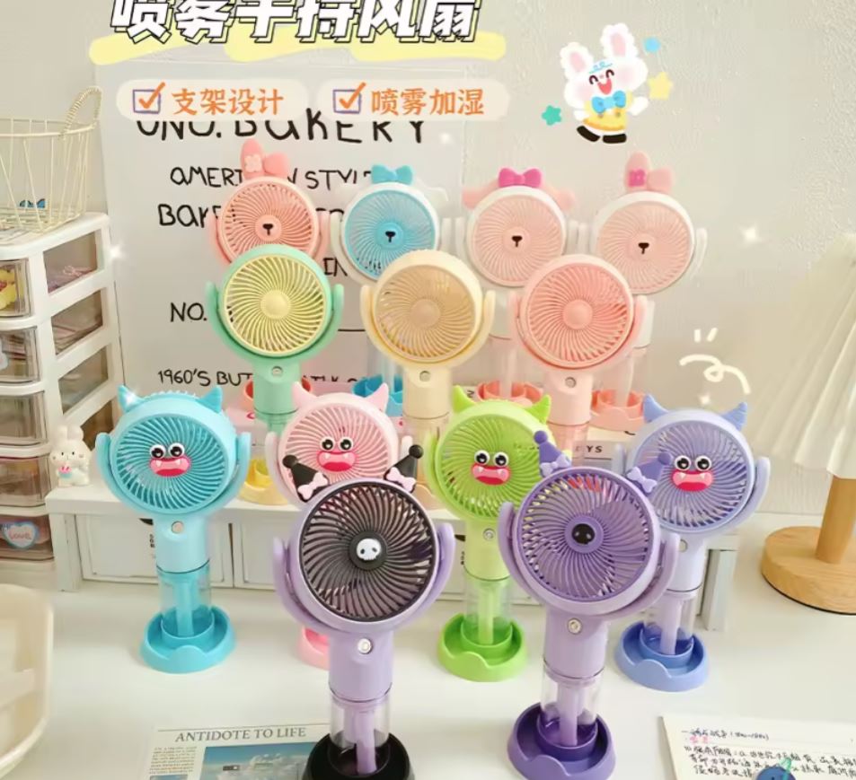 New Mini water mist Portable Hand Held fan With Dual Function And high Battery Backup