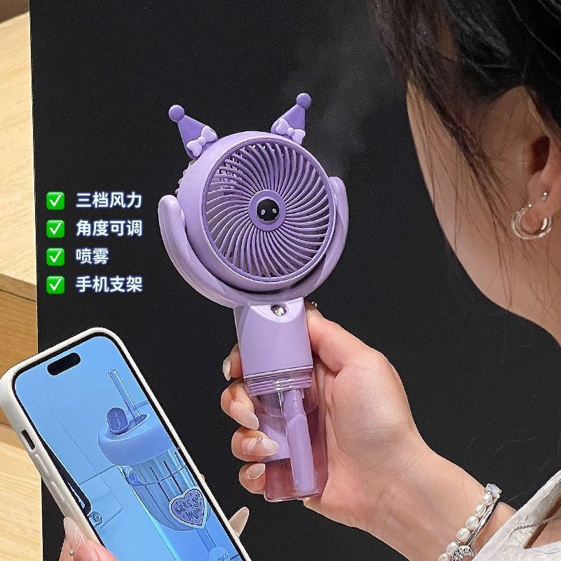 New Mini water mist Portable Hand Held fan With Dual Function And high Battery Backup