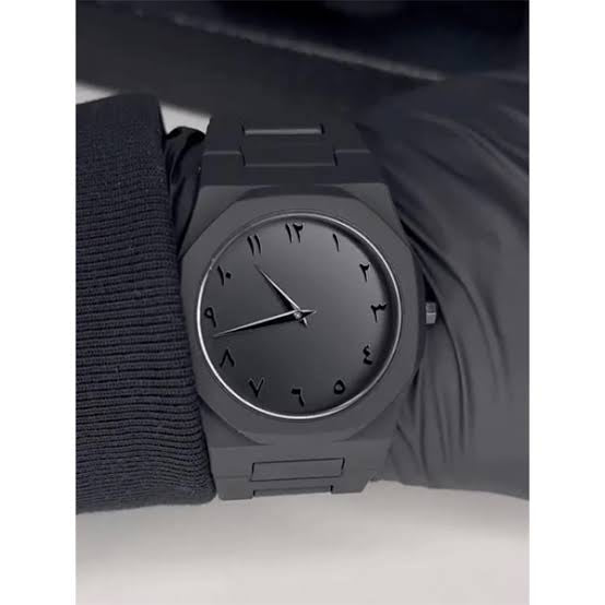 TOP TRENDING BLACK ARABIC AURA WATCH ( LIGHT WEIGHT)