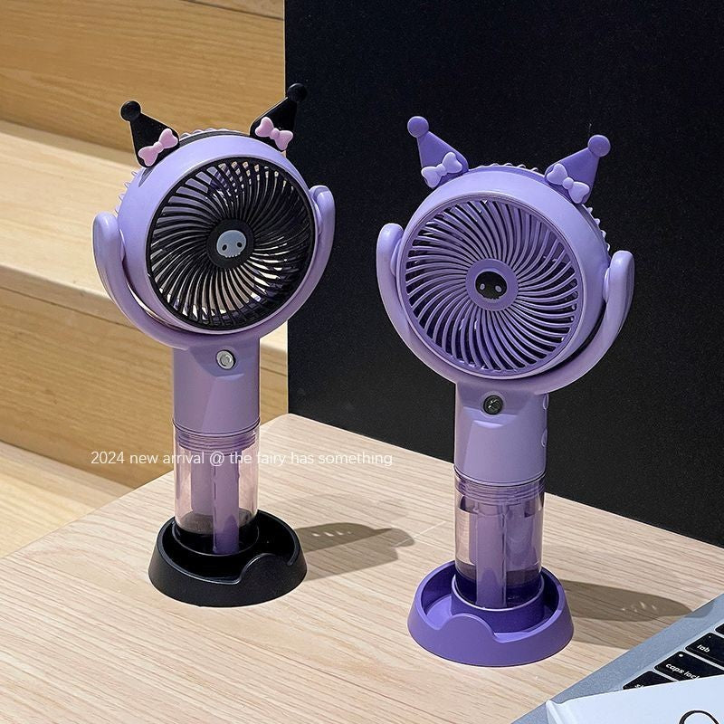 New Mini water mist Portable Hand Held fan With Dual Function And high Battery Backup