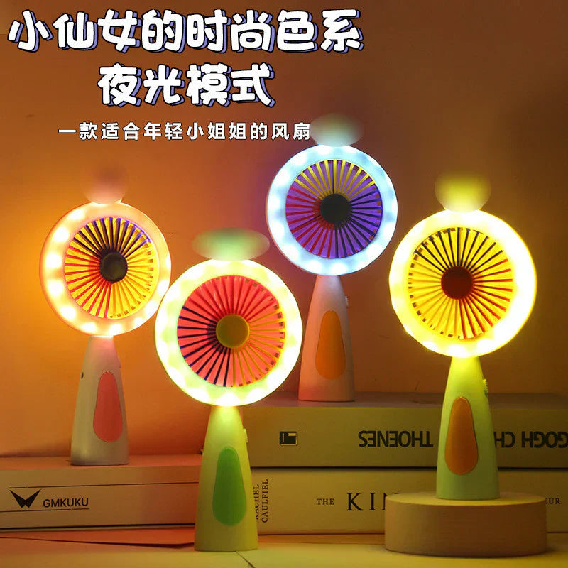 New Mini High Quality Fan with light and fast speed 5 to 6 battery backup