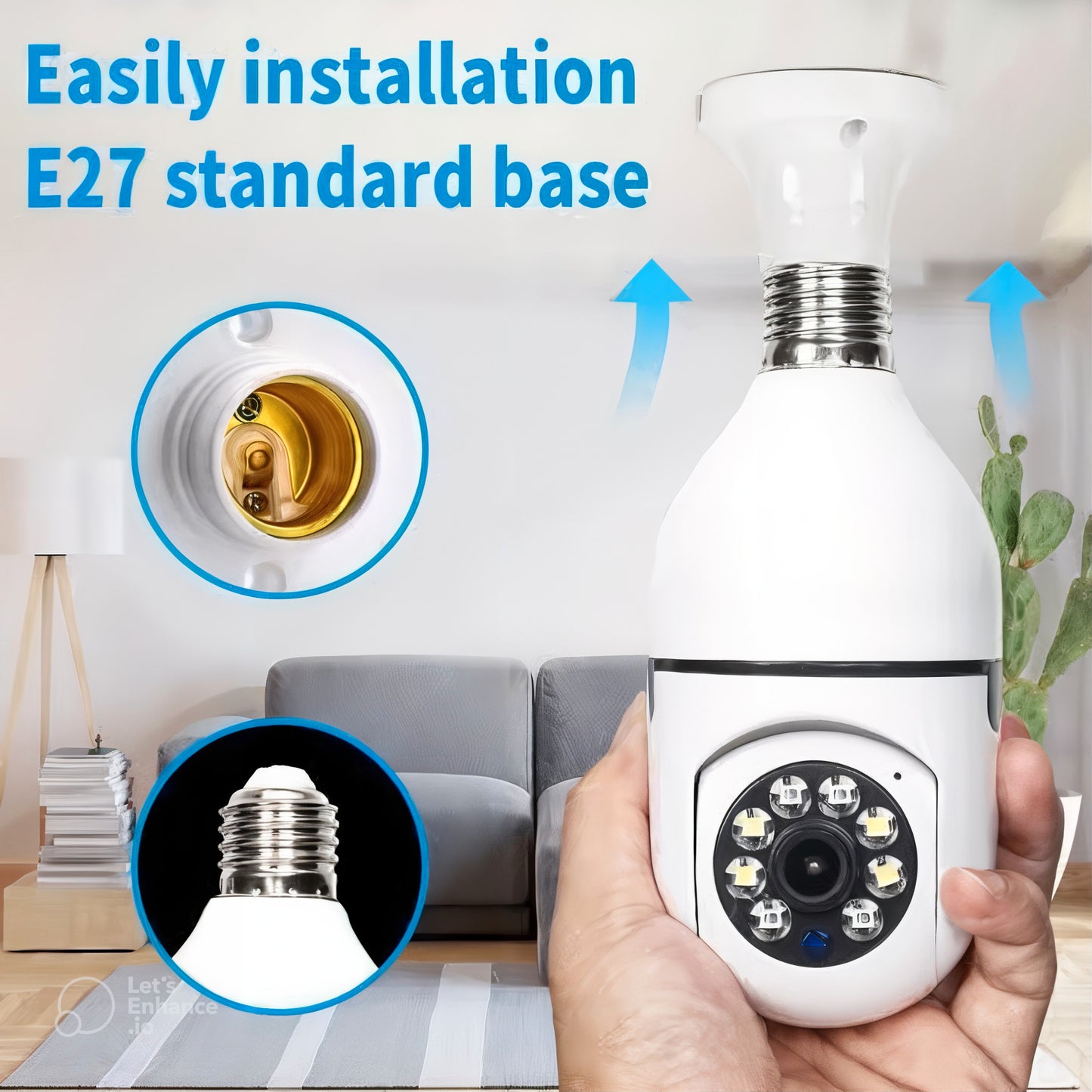 WIFI PTZ Bulb Camera – v380 pro Camera