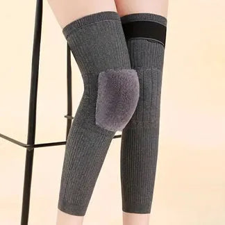 THERMAL WINTER WARM KNEE PADS WITH STRAPS  FOR MEN AND WOMEN- WOOL MATERIAL -PAIR