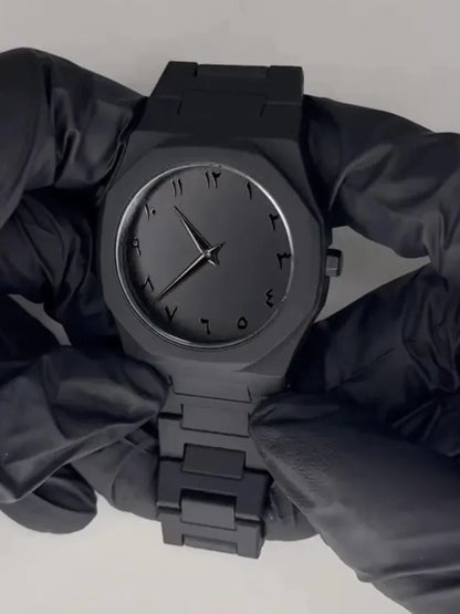 TOP TRENDING BLACK ARABIC AURA WATCH ( LIGHT WEIGHT)