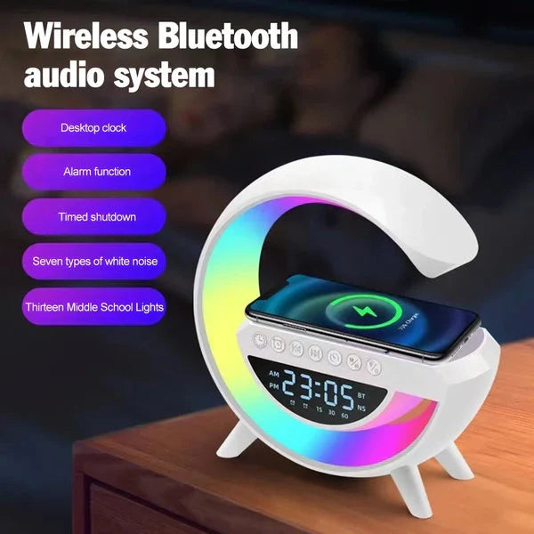 New BT 3401 & 15W Wireless Charger & Bluetooth Speaker with Alarm Clock