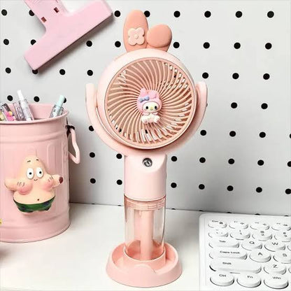 New Mini water mist  Portable Hand Held fan With Dual Function And high Battery Backup